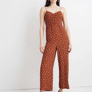 Madewell Rust Polka Dot Jumpsuit